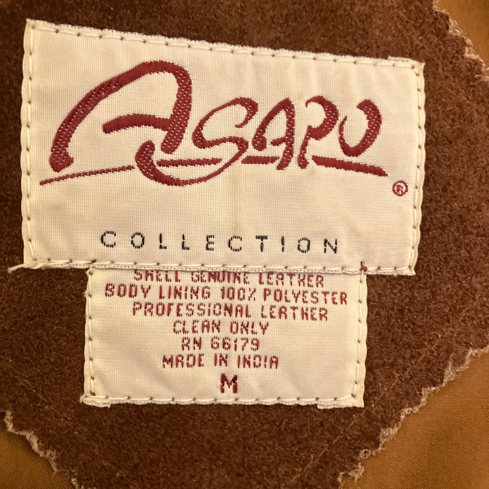 Vintage Brown Leather Vest - Picture 5 of 5